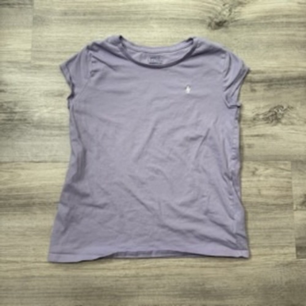 Polo Ralph Lauren Girls Lilac Top Short Sleeve Kids Shirt  XL‎